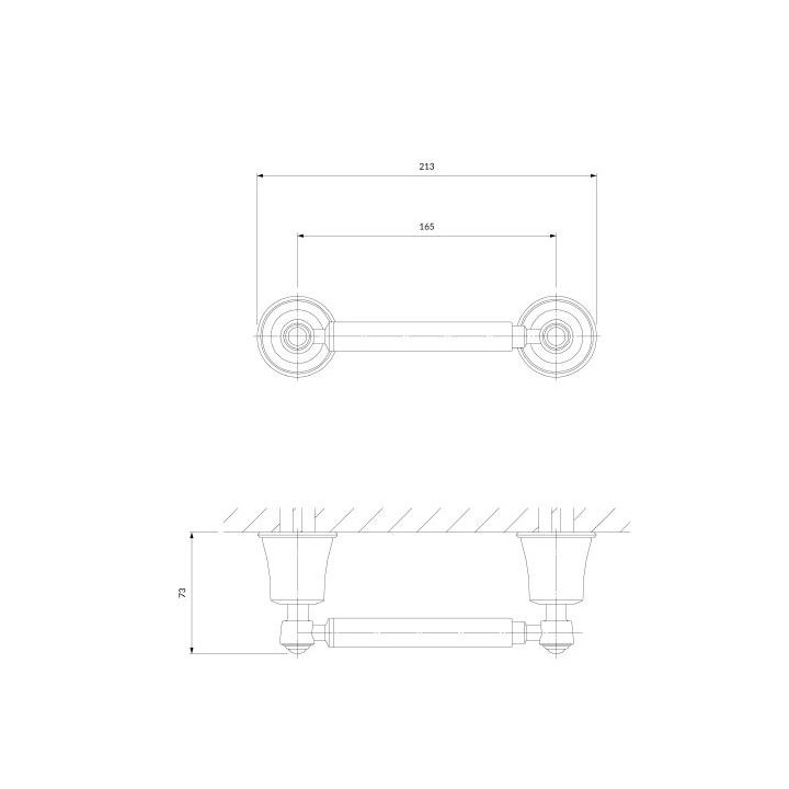 Uchwyt na papier Omnires Art Line, złoty