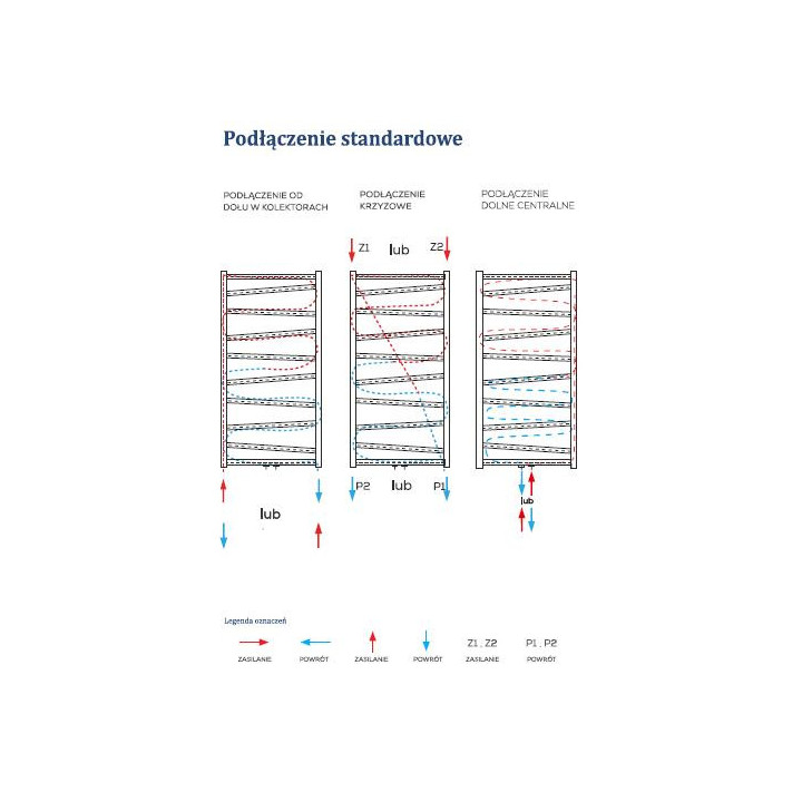 Grzejnik Terma ZigZag 60x50 cm - chrom