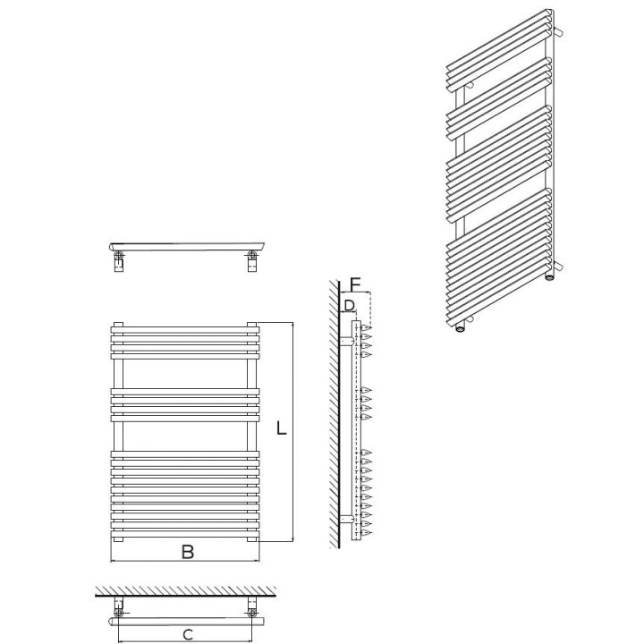 Grzejnik Komex Zoe 76x50 cm - biały