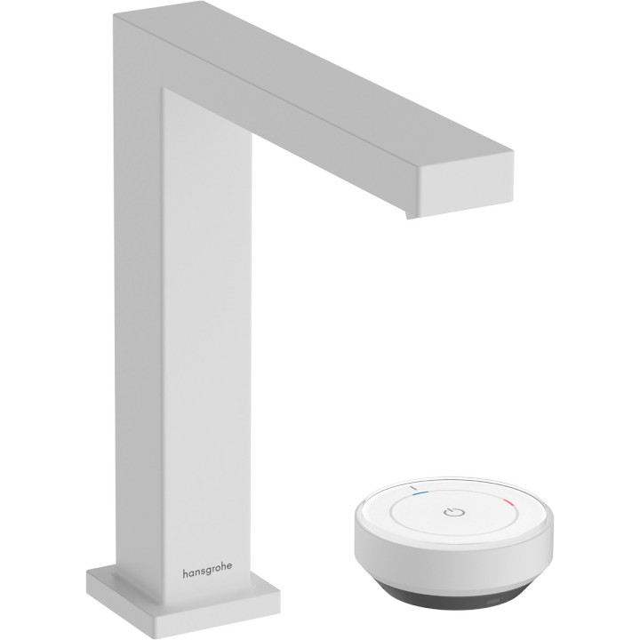 2-otworowa bateria umywalkowa 150 CoolStart z niezamykanym kompletem odpływowym, Hansgrohe Tecturis E - Biały Matowy