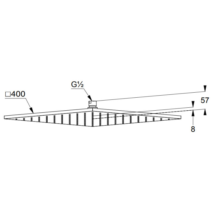 Głowica natrysku 400, Kludi A-QA - Chrom 