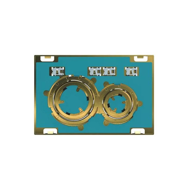 Przycisk uruchamiający, uniwersalny, pierścienie: mosiądz, Geberit Sigma21 