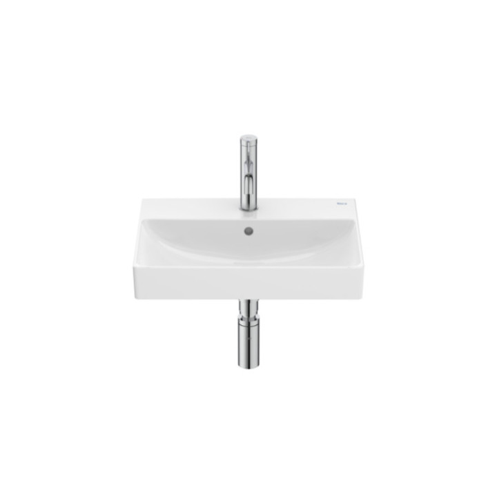 Mała umywalka ścienna 50 cm Compacto FINECERAMIC®, Roca Ona - S0 - SUPRAGLAZE 