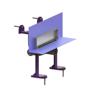 Odpływ ścienny Scada z pokrywą w stylu niewidocznym, z zainstalowanym kołnierzem uszczelniającym