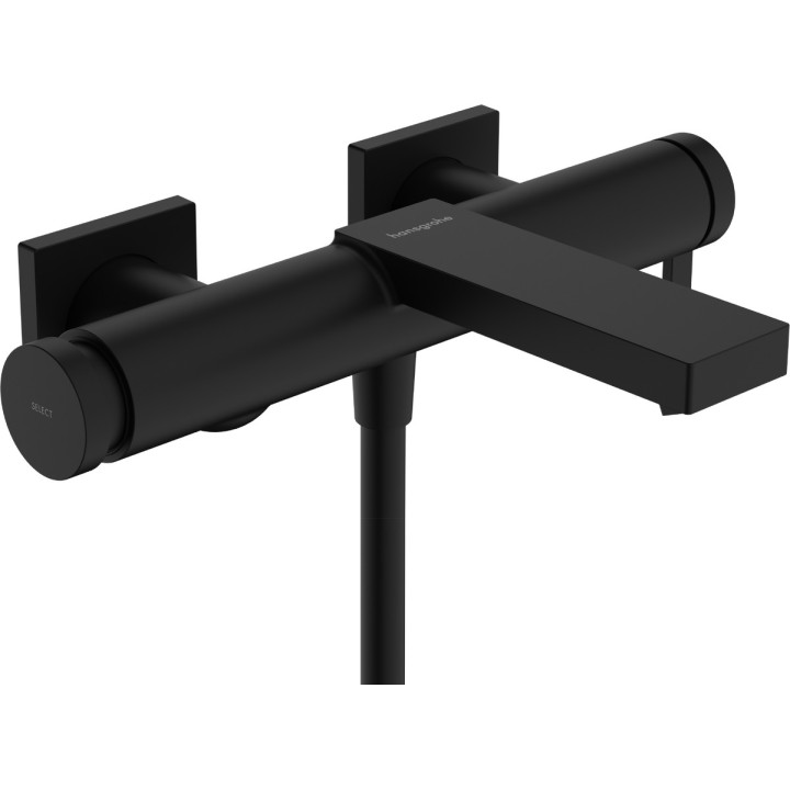 Jednouchwytowa bateria wannowa natynkowa, Hansgrohe Tecturis E - Czarny Matowy