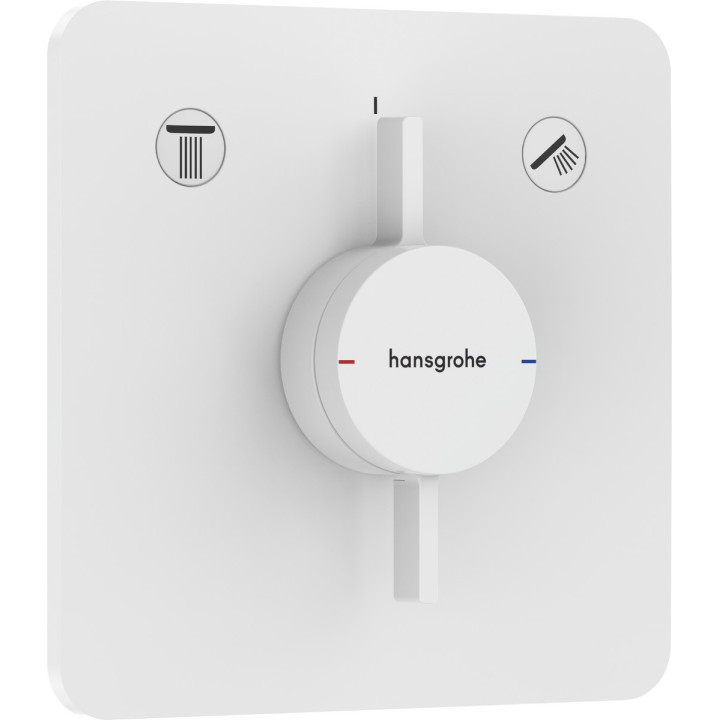 Bateria z mieszaczem, podtynkowa do 2 odbiorników, Hansgrohe DuoTurn Q - Biały Matowy