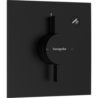 Bateria z mieszaczem, podtynkowa do 1 odbiornika, Hansgrohe DuoTurn E - Czarny Matowy