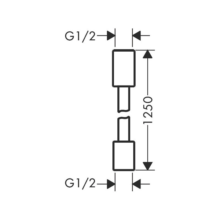 Tekstylny wąż prysznicowy 1,25 m z nakrętkami cylindrycznymi, AXOR ShowerSolutions - Czerwone Złoto Polerowane