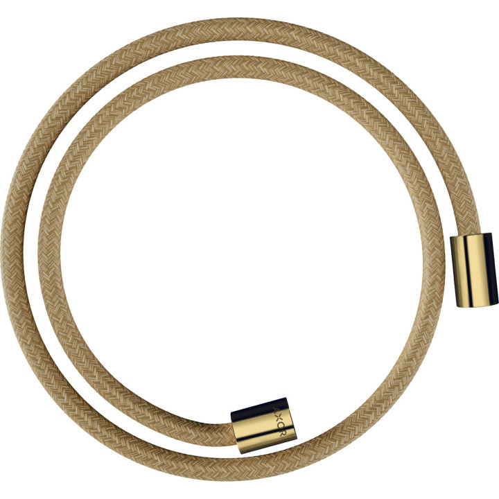 Tekstylny wąż prysznicowy 1,25 m z nakrętkami cylindrycznymi, AXOR ShowerSolutions - Złoty Optyczny Polerowany