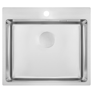 Zlewozmywak stalowy 1-komorowy, Deante Olfato - Stal szczotkowana 