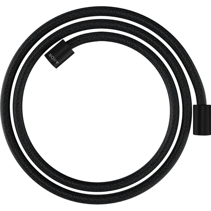 Tekstylny wąż prysznicowy 1,60 m z nakrętkami cylindrycznymi, AXOR ShowerSolutions - Czarny Matowy