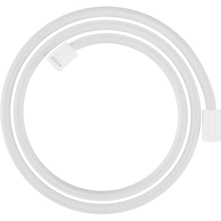 Tekstylny wąż prysznicowy 1,60 m z nakrętkami cylindrycznymi, AXOR ShowerSolutions - Biały Matowy