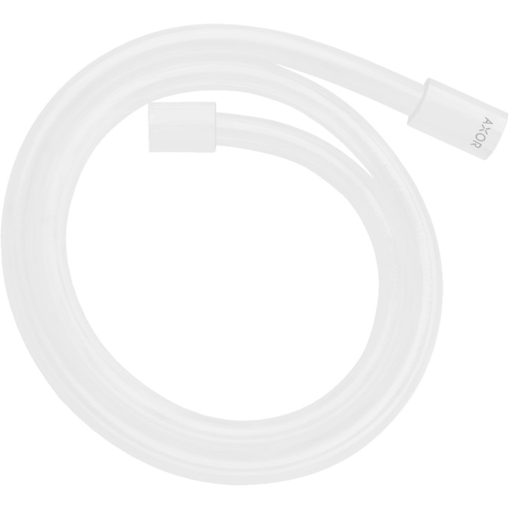 Wąż prysznicowy z efektem metalicznym 1,25 m z nakrętkami cylindrycznymi, AXOR Starck - Biały Matowy  