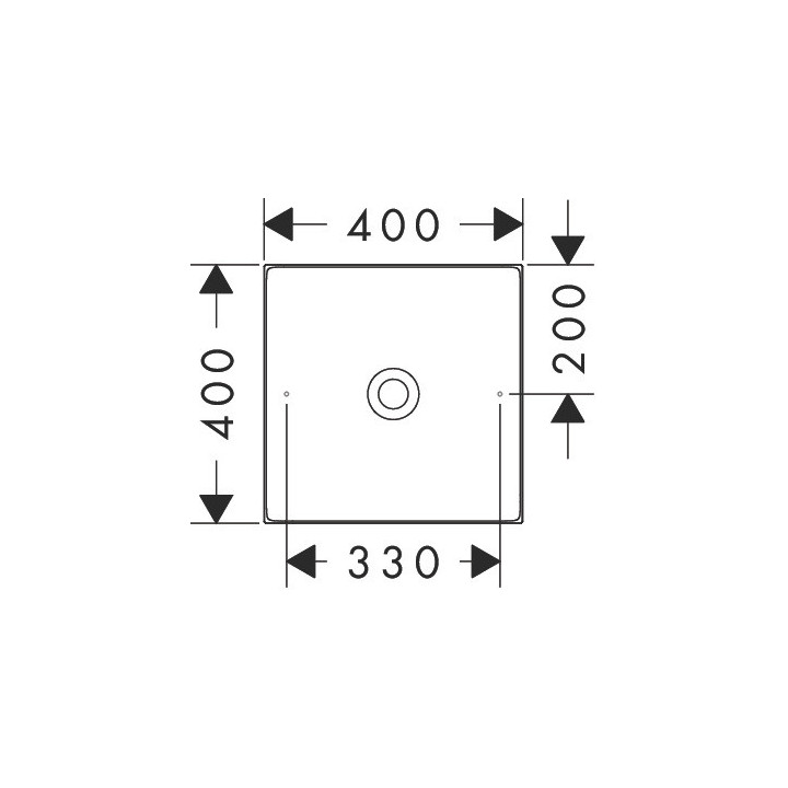 Umywalka nablatowa 400/400 bez otworu na baterię i przelewu, AXOR Suite Basins & Bathtub - Czarny Chrom Szczotkowany