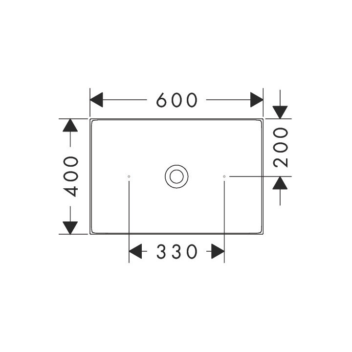 Umywalka nablatowa 600/400 bez otworu na baterie i przelewu, AXOR Suite Basins & Bathtub - Brąz Szczotkowany