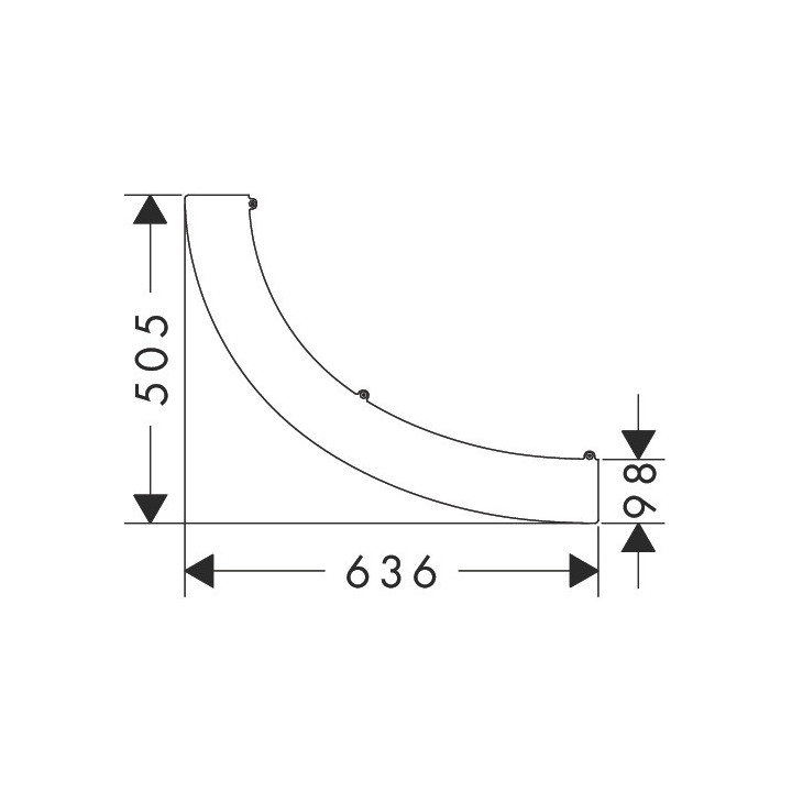 Półka, AXOR Suite Basins & Bathtub - Czarny Matowy