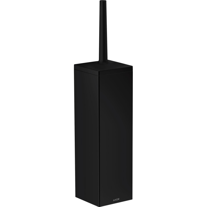 Szczotka toaletowa ścienna z pojemnikiem, AXOR Universal Rectangular - Czarny Matowy