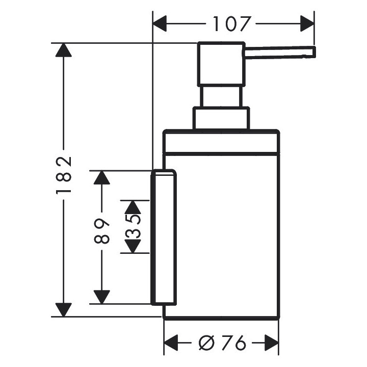Dozownik mydła w płynie, AXOR Universal Circular - Biały Matowy