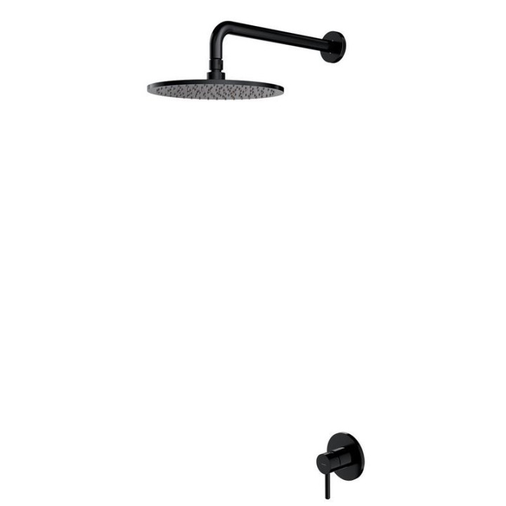 System prysznicowy Omnires Y, podtynkowy, 2 wyjścia wody, deszczownica 25cm, słuchawka 1-funkcyjna, grafit