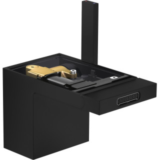 Jednouchwytowa bateria bidetowa z kompletem odpływowym Push-Open, bez płytki, AXOR MyEdition - Czarny Matowy  