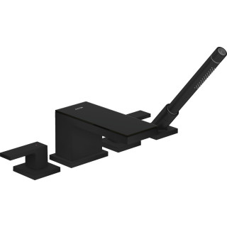 4-otworowa bateria na brzeg wanny, AXOR MyEdition - Czarny Matowy/Czarne Szkło