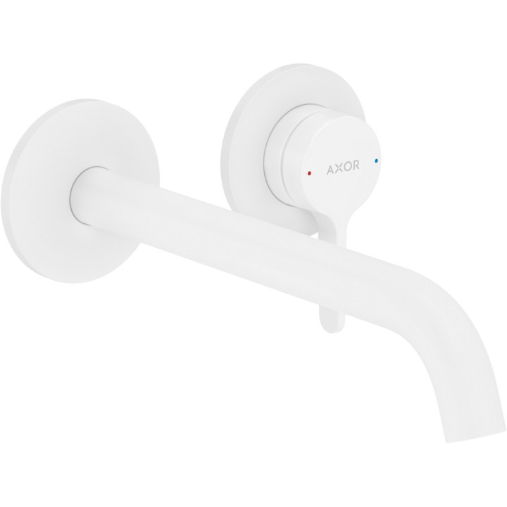 Jednouchwytowa bateria umywalkowa ścienna, podtynkowa z wylewką 220 mm, AXOR One - Biały Matowy 