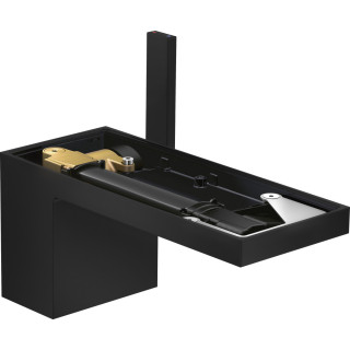 Jednouchwytowa bateria umywalkowa 70 z kompletem odpływowym Push-Open, bez płytki, AXOR MyEdition - Czarny Matowy 