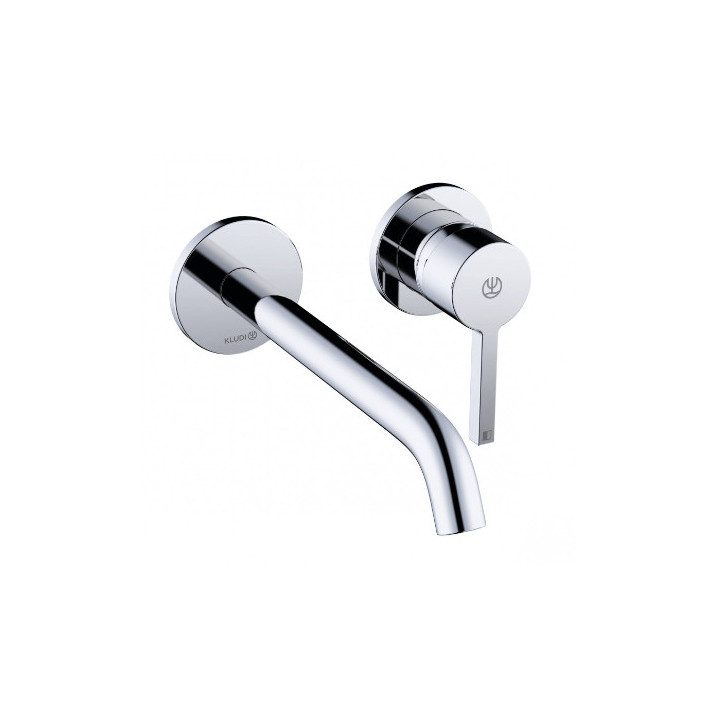 Ścienna bateria umywalkowa, wysięg wylewki 220 mm, KLUDI NOVA FONTE Pura - Chrom