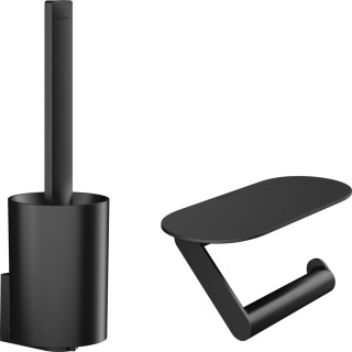 Pakiet toaletowy, Hansgrohe WallStoris - Czarny Matowy