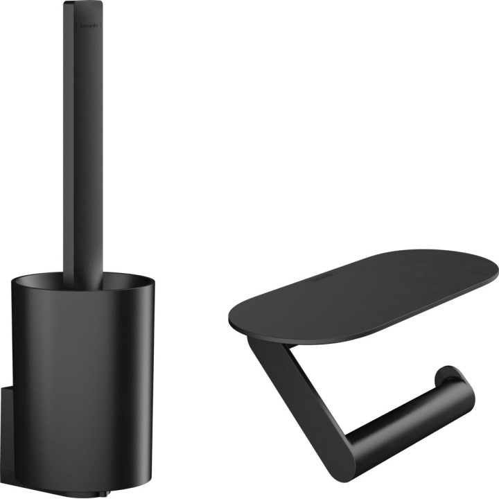 Pakiet toaletowy, Hansgrohe WallStoris - Czarny Matowy