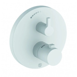 Podtynkowa bateria natryskowa z termostatem, KLUDI NOVA FONTE Puristic - Biały mat