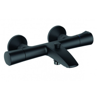 Bateria wannowo-natryskowa z termostatem, KLUDI ZENTA SL - Czarny mat 