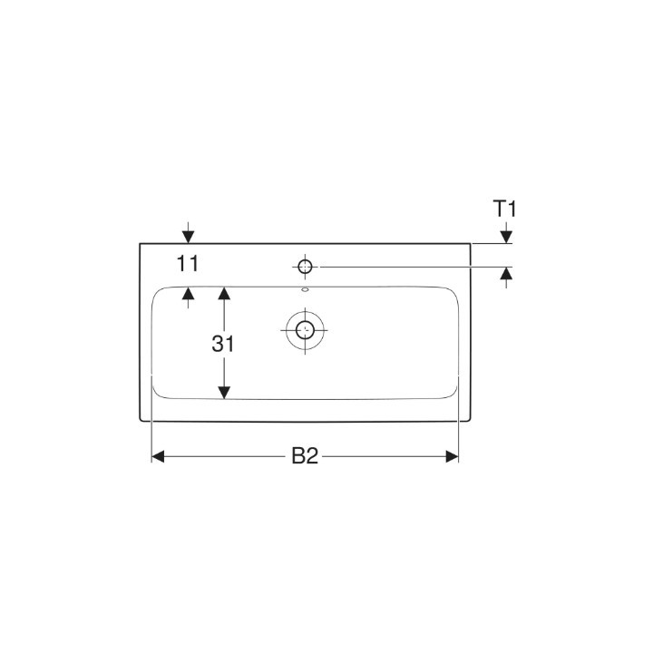 Umywalka, Geberit iCon - Biały
