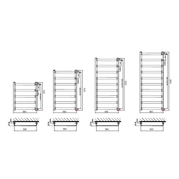 Grzejnik Komex Sara 67x54 cm - biały