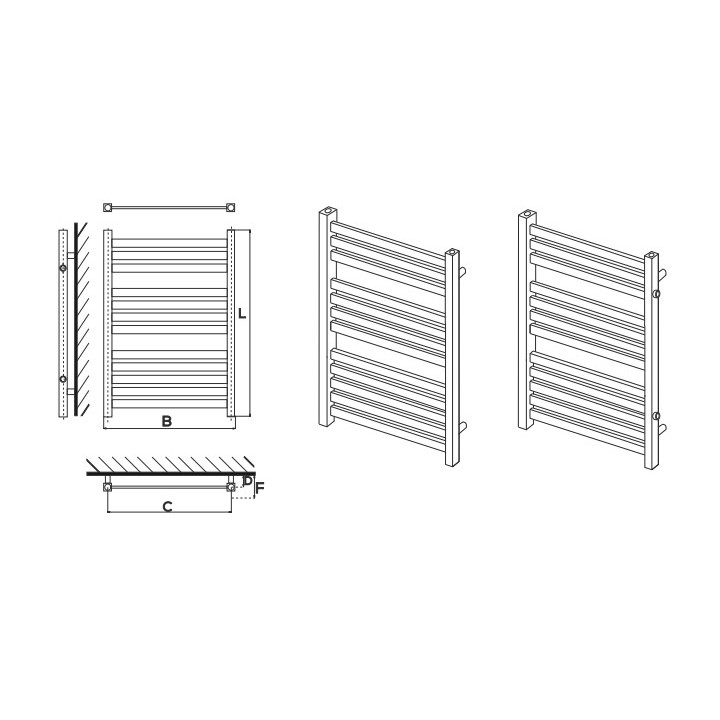 Grzejnik Komex Lena, 155x43 cm - Biały