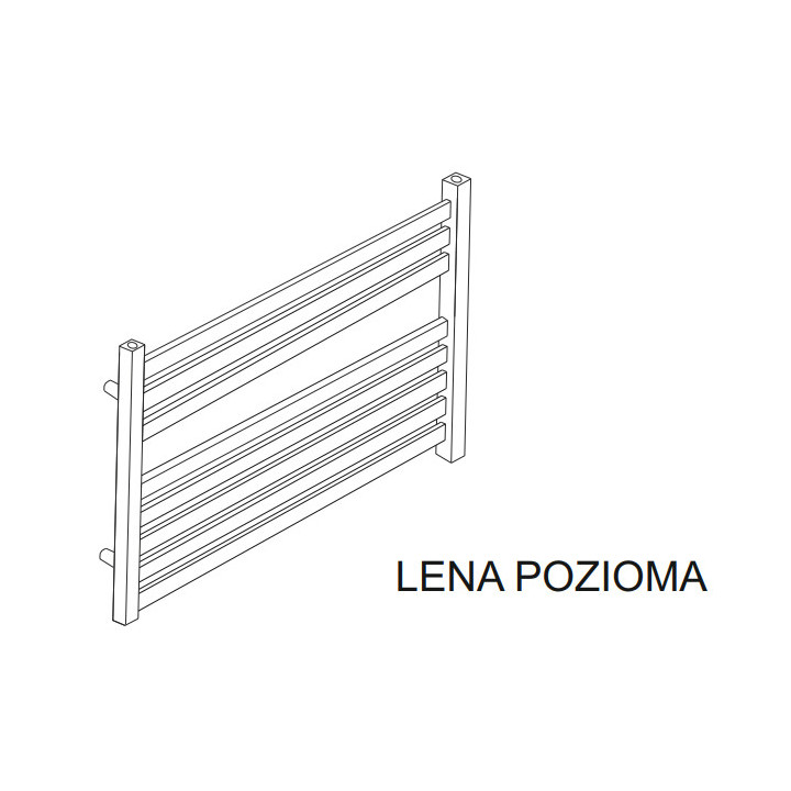 Grzejnik poziomy, Komex Lena, 50x120cm - Biały