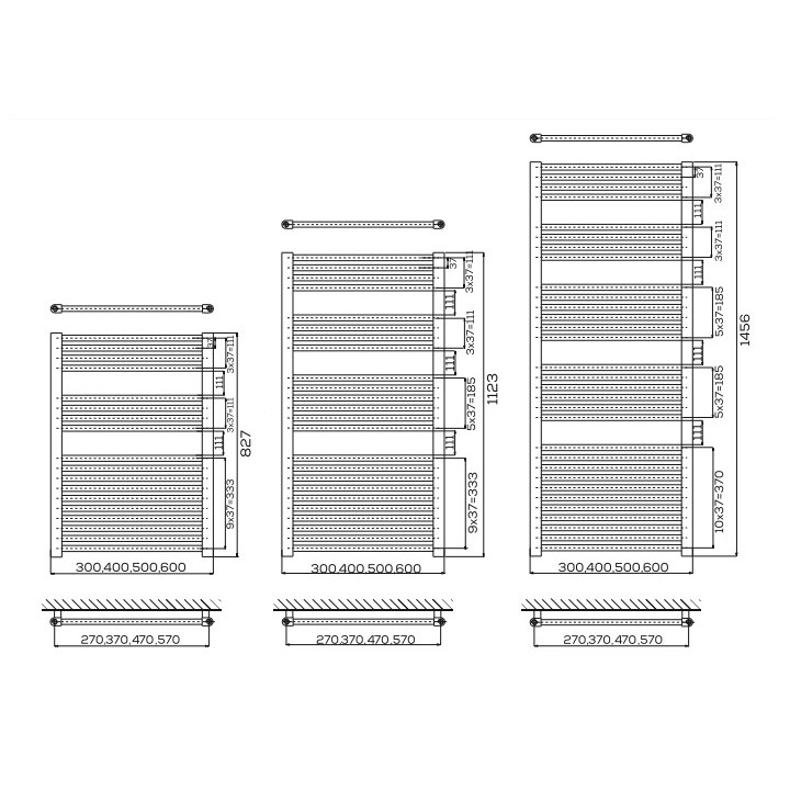 Grzejnik, Komex Lucy, 82,7x30cm - Biały