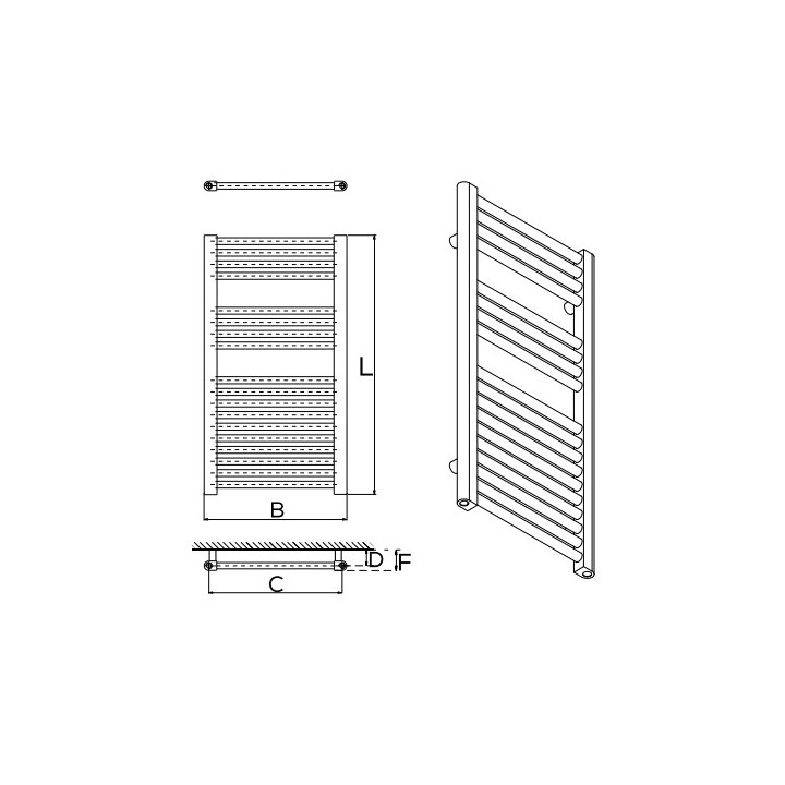 Grzejnik, Komex Lucy, 145,6x50cm - Biały