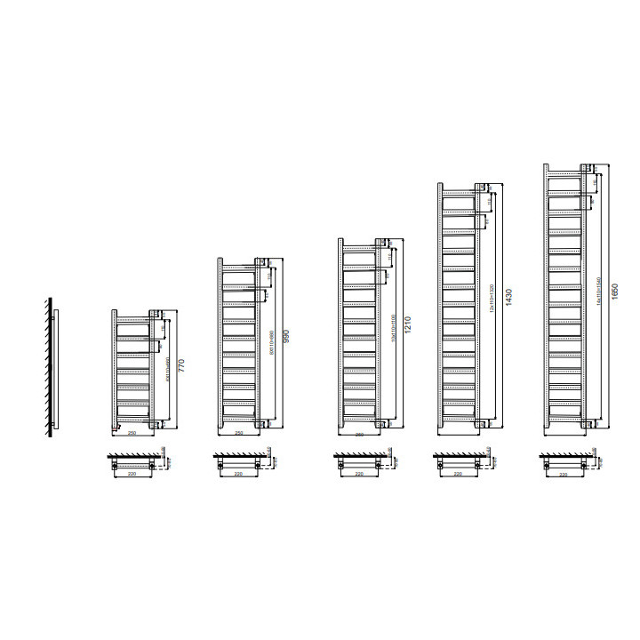 Grzejnik, Komex Inez, 165x25cm - Biały