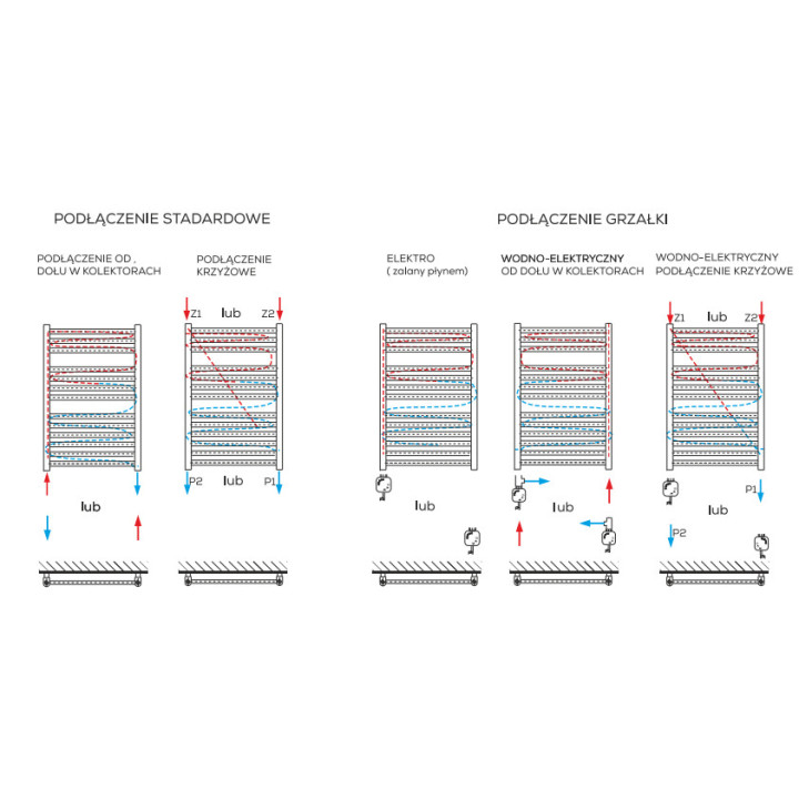 Grzejnik, Komex Kaja, 135x45cm - Biały