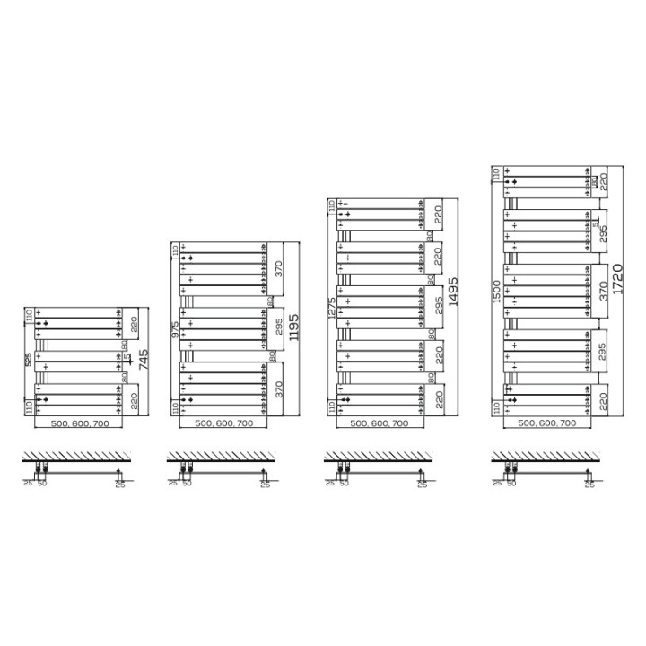 Grzejnik, Komex Elwira, 74,5x50cm - Biały