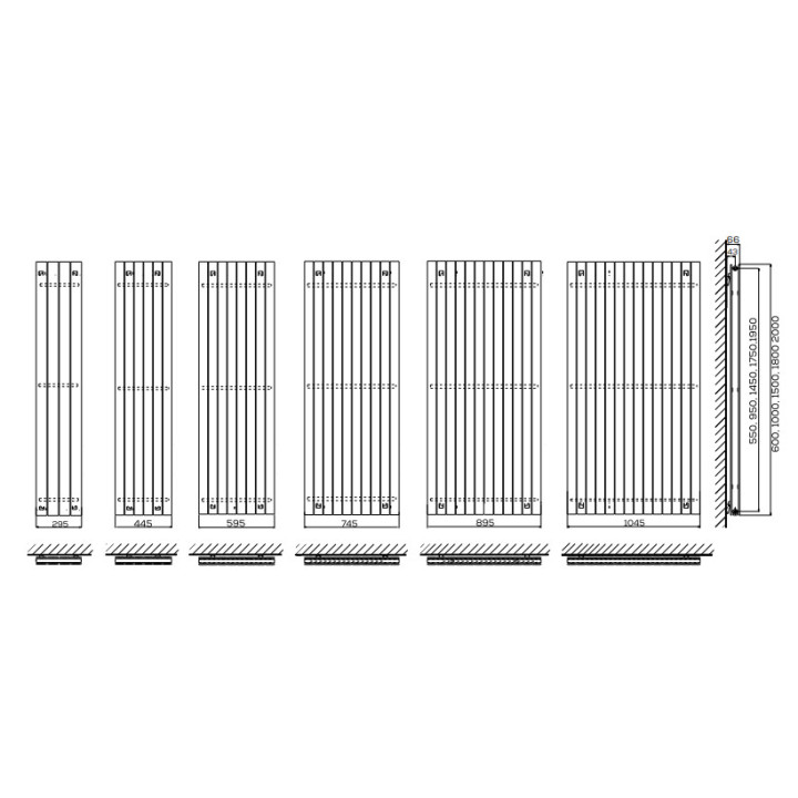 Grzejnik, Komex Victoria podwójny, 60x74,5cm - Biały