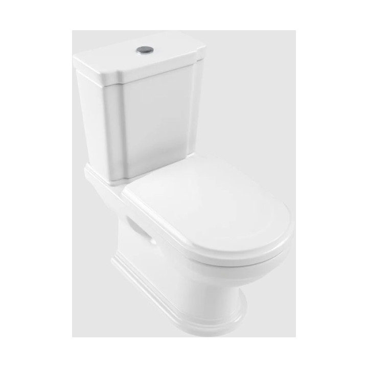 Miska WC lejowa do WC-kompaktu, stojący, Villeroy&Boch Hommage - Weiss Alpin CeramicPlus