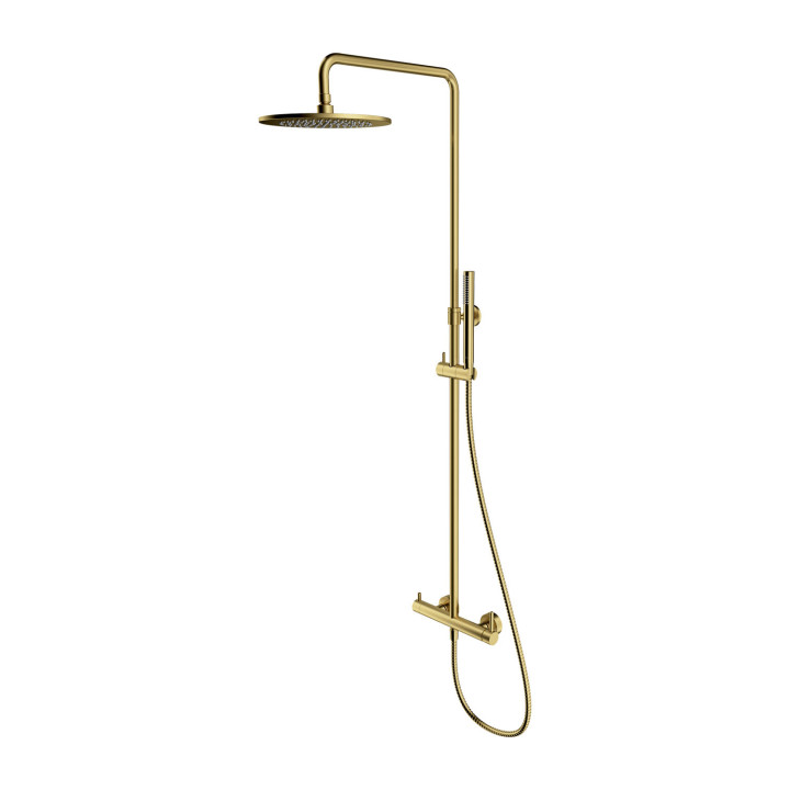 System prysznicowy natynkowy OMNIRES Y - złoty szczotkowany