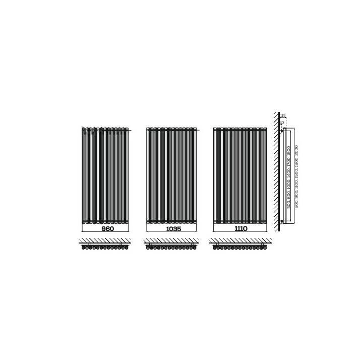 Grzejnik, Komex Wulkan, 60x111cm - Biały