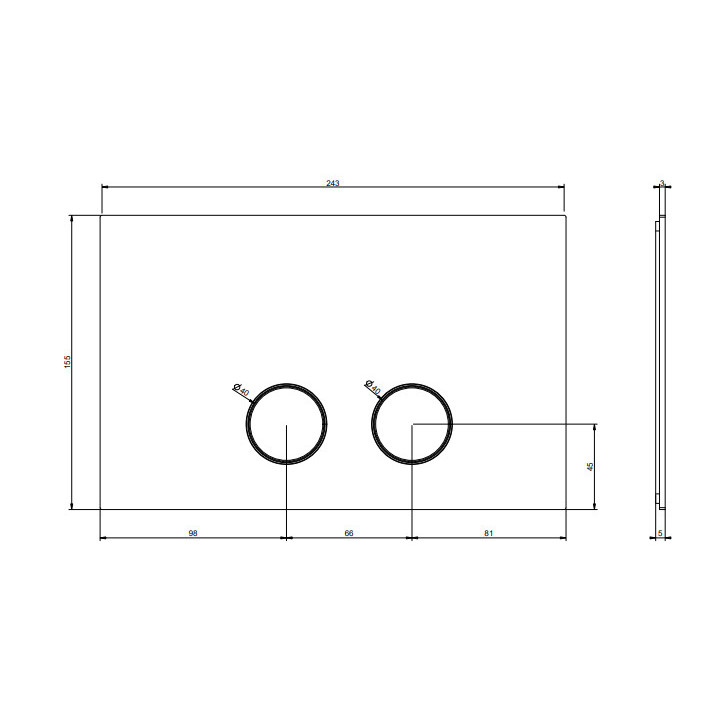 Osłona, Geberit Sigma 8 i 12 - 239 Stal szczotkowana