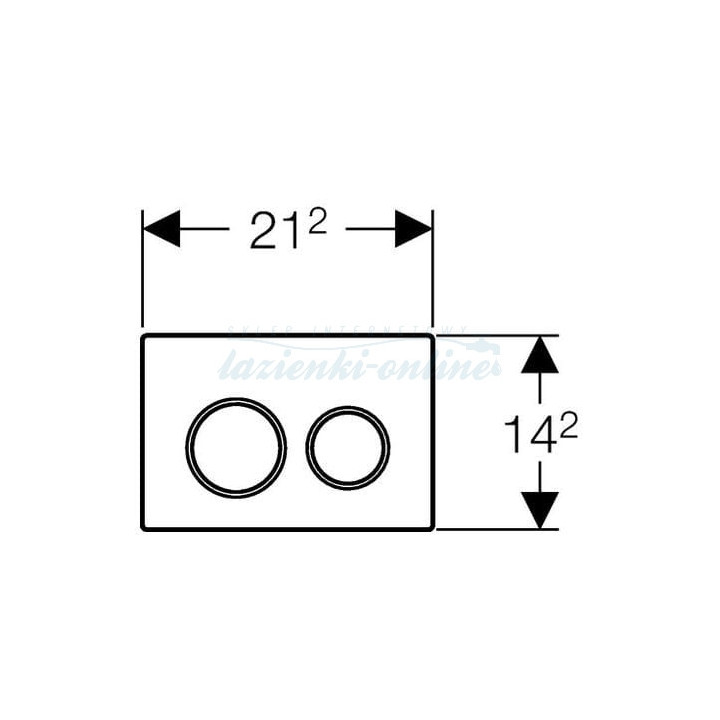 Przycisk Geberit Omega30 uruchamiający przedni/górny do spłuczek podtynkowych - czarny mat/czarny/czarny mat