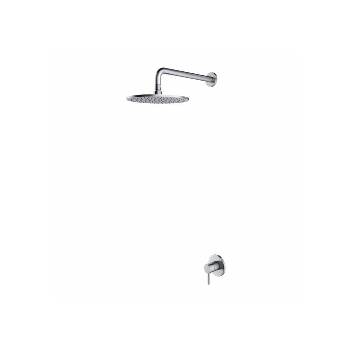 System prysznicowy Omnires Y, podtynkowy, 1 wyjście wody, deszczownica 25cm - czarny