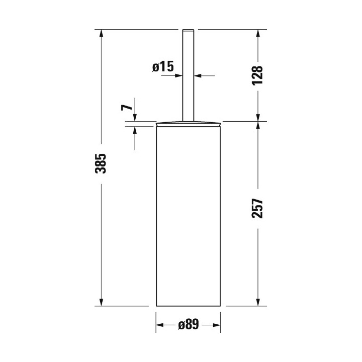 Szczotka WC, Duravit D-Code - Chrom