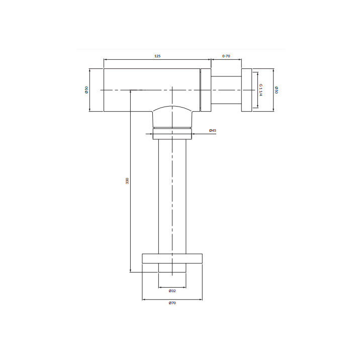 Syfon umywalkowy ozdobny, Omnires - Mosiądz szczotkowany